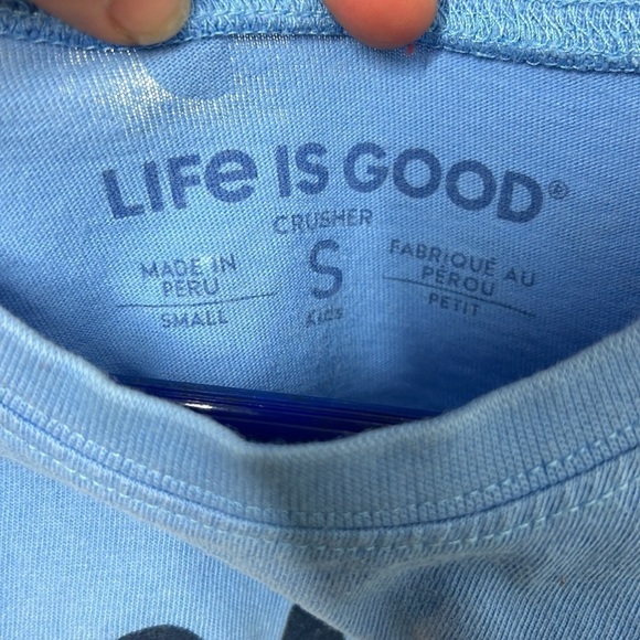 Life is Good Blue Mermaid Crusher T Shirt Girls S - Picture 4 of 4